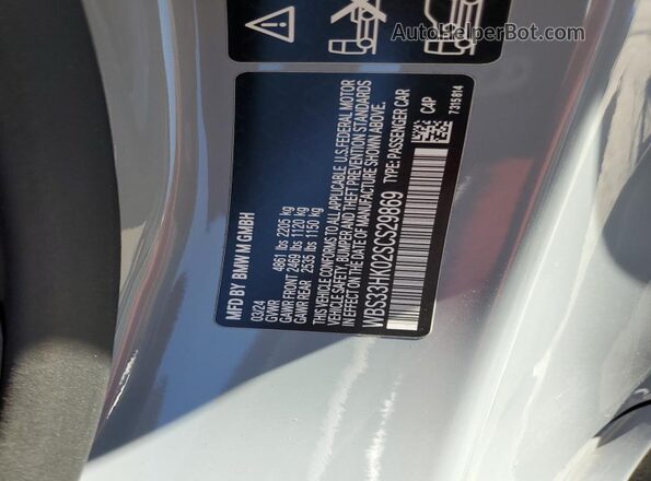 WBS33HK02SCS29869 2025 BMW M4 Gray 