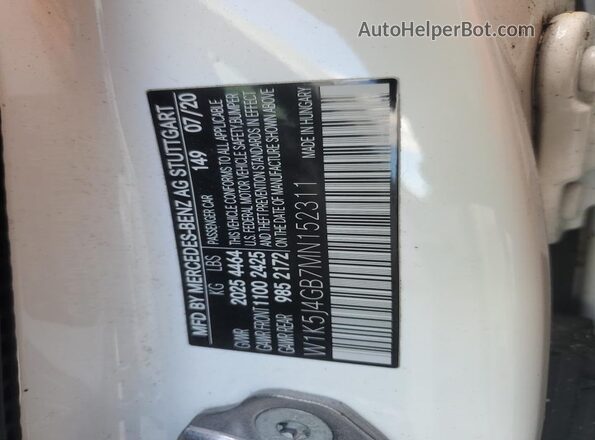 W1K5J4GB7MN152311 2021 MERCEDES-BENZ CLA-CLASS Белый 