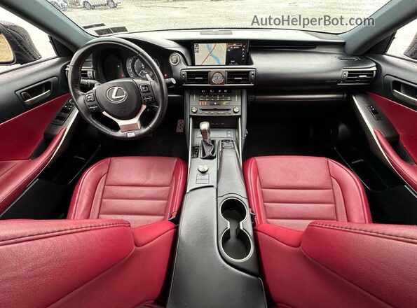 JTHC81D22K5035098 2019 LEXUS IS Black Widok tylnych siedzeń