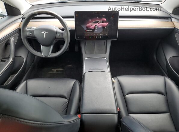 5YJ3E1EA5NF372478 2022 TESLA MODEL 3 White Widok zestawu wskaźników