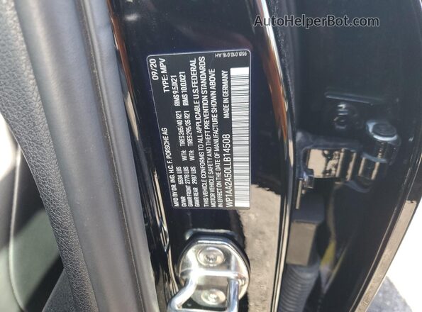 WP1AA2A50LLB14508 2020 PORSCHE MACAN Black Սալոնի 360 աստիճան տեսք