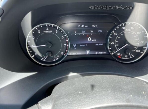 JN8AY2AC6M9148094 2021 NISSAN ARMADA Белый Вид щитка приборов