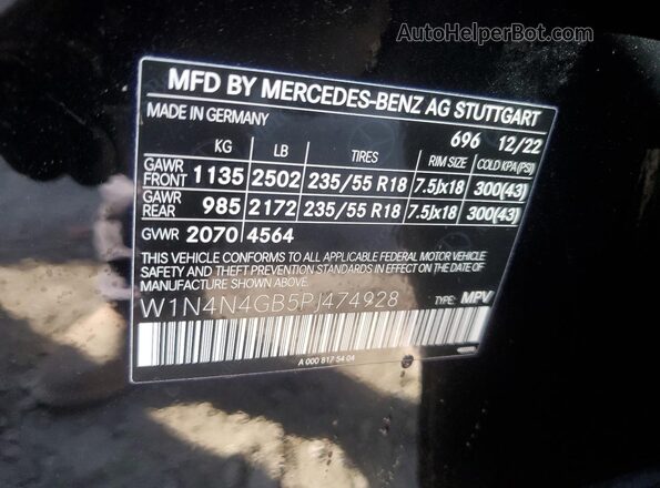 W1N4N4GB5PJ474928 2023 MERCEDES-BENZ GLA Black 
