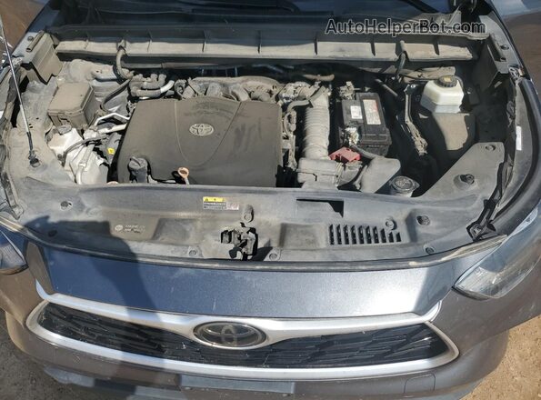 5TDCZRAH0LS006085 2020 TOYOTA HIGHLANDER Gray ძრავის განყოფილების ხედი