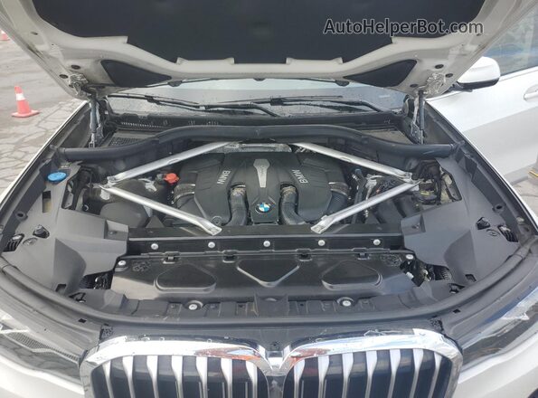 5UXCX4C53KLS37640 2019 BMW X7 White VIN კოდის სტიკერის ხედი