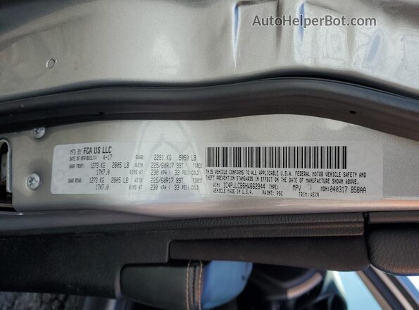 1C4PJLCB6HW662944 2017 JEEP GRAND CHER Серебряный Панорамный вид салона 360°
