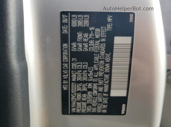 YV4A22PK5J1202021 2018 VOLVO XC90 Silver 