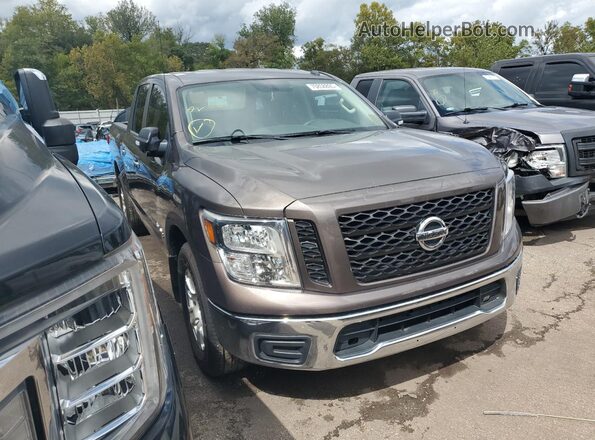 1N6AA1EKXKN523949 2019 NISSAN TITAN Brown Вид спереду