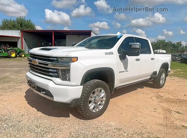 1GC4YREY0LF130469 2020 CHEVROLET SILVERADO Белый Задняя правая четверть
