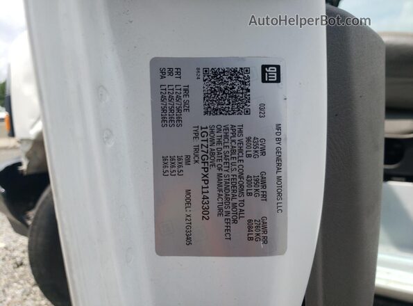 1GTZ7GFPXP1143302 2023 GMC SAVANA White 