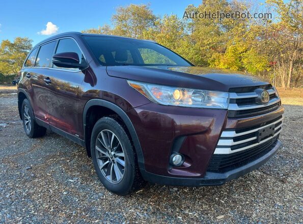 5TDJGRFHXKS071207 2019 TOYOTA HIGHLANDER HYBRID Бордовый 