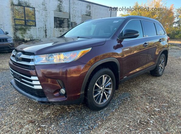 5TDJGRFHXKS071207 2019 TOYOTA HIGHLANDER HYBRID Бордовый 
