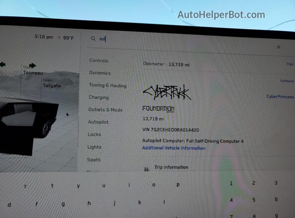 7G2CEHED0RA014420 2024 TESLA CYBERTRUCK Серебряный 