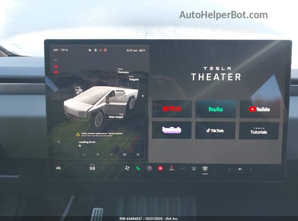 7G2CEHED8SA066996 2025 TESLA CYBERTRUCK Серебряный 