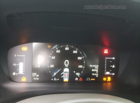 7JR102FK9KG009235 2019 VOLVO S60 Silver Instrument cluster view