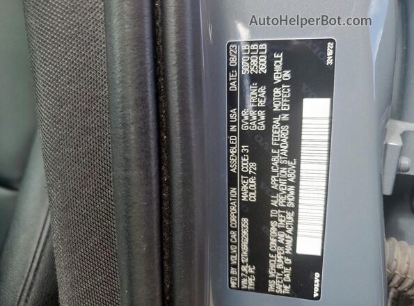 7JRL12TK6RG296358 2024 VOLVO S60 Teal 