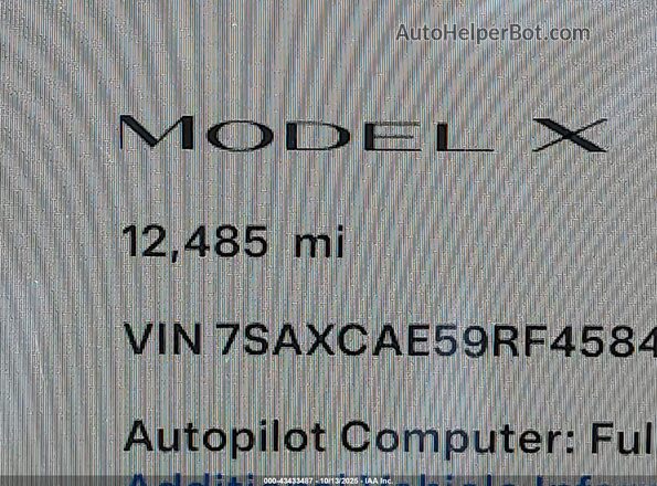 7SAXCAE59RF458427 2024 TESLA MODEL X Черный 
