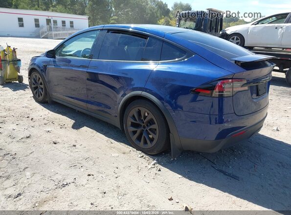 7SAXCBE51RF454698 2024 TESLA MODEL X Blue Trasero izquierdo