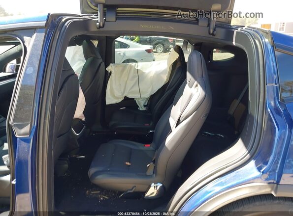 7SAXCBE51RF454698 2024 TESLA MODEL X Blue Vista de la etiqueta del VIN