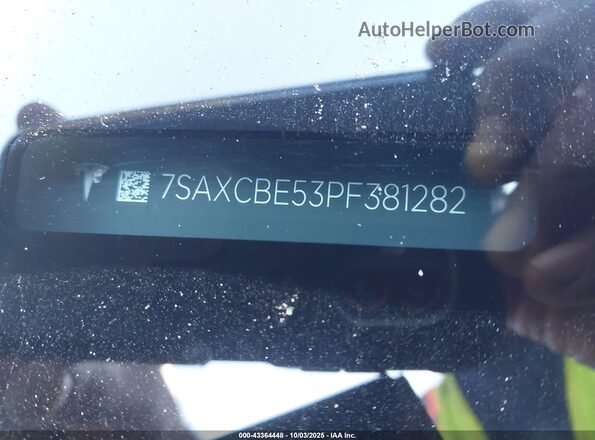 7SAXCBE53PF381282 2023 TESLA MODEL X Black Вид підкапотного простору