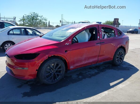 7SAXCBE55SF472241 2025 TESLA MODEL X Red Front left