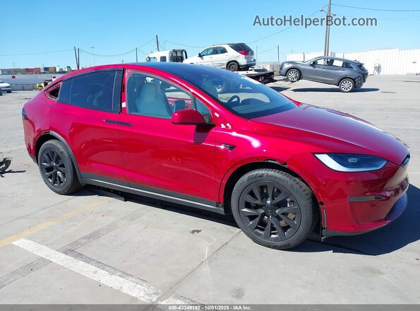 7SAXCBE55SF472241 2025 TESLA MODEL X Red 360 interior view