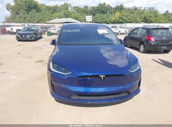 7SAXCBE58RF455539 2024 TESLA MODEL X Синий Вид панели приборов