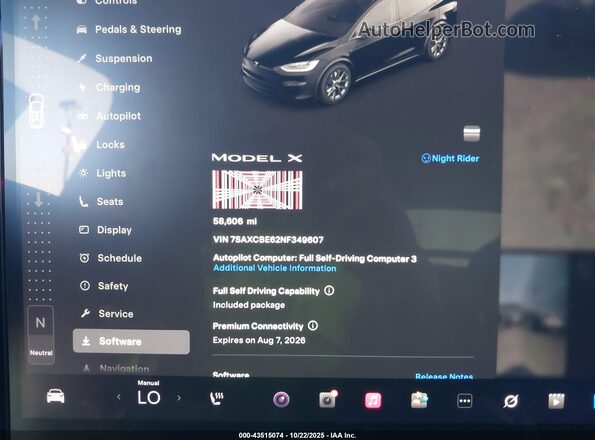 7SAXCBE62NF349607 2022 TESLA MODEL X Black Rear seats view