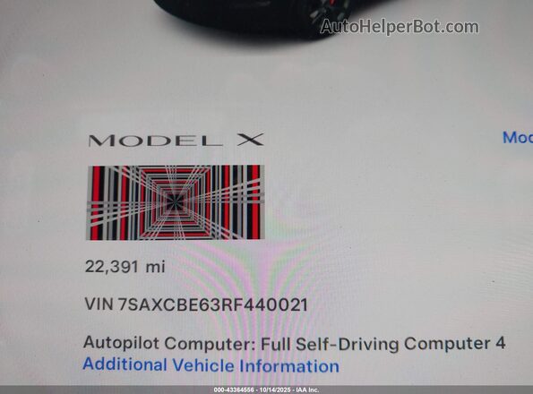 7SAXCBE63RF440021 2024 TESLA MODEL X Black 