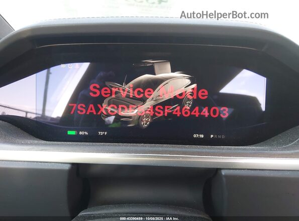 7SAXCDE54SF464403 2025 TESLA MODEL X Black Հետևի նստատեղերի տեսք
