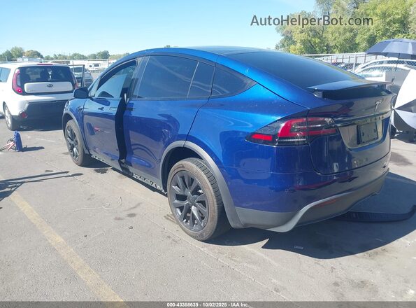 7SAXCDE58NF350182 2022 TESLA MODEL X Синий Задняя левая четверть