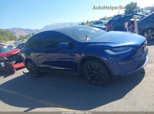 7SAXCDE58NF350182 2022 TESLA MODEL X Синий Вид щитка приборов