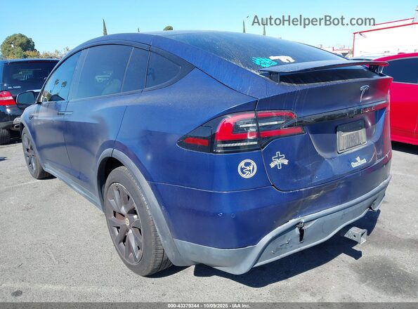 7SAXCDE59NF337960 2022 TESLA MODEL X Синий Задняя левая четверть