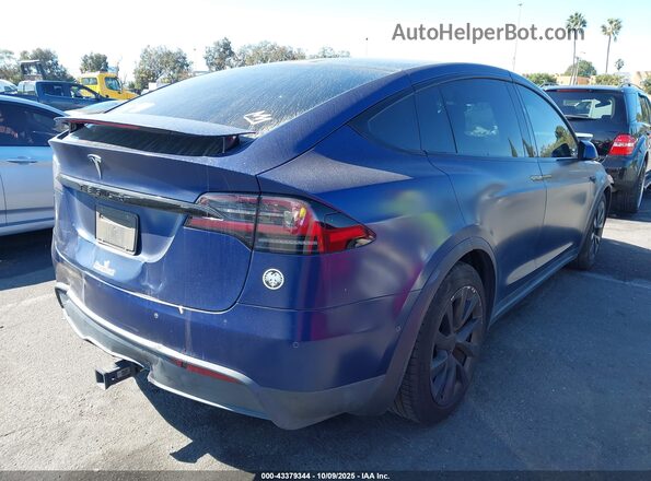 7SAXCDE59NF337960 2022 TESLA MODEL X Синий Задняя правая четверть
