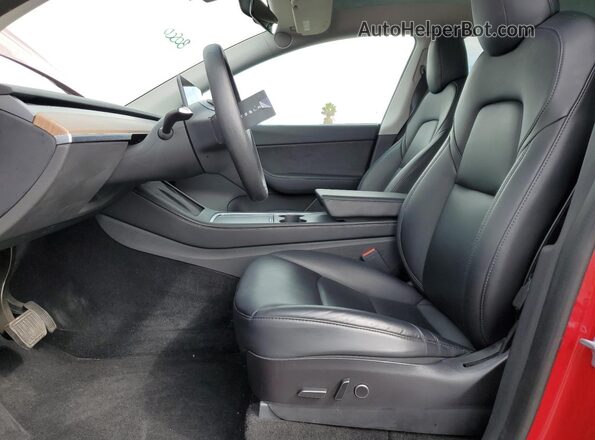 7SAYGAEE6NF314563 2022 TESLA MODEL Burgundy წინა სალონის ხედი
