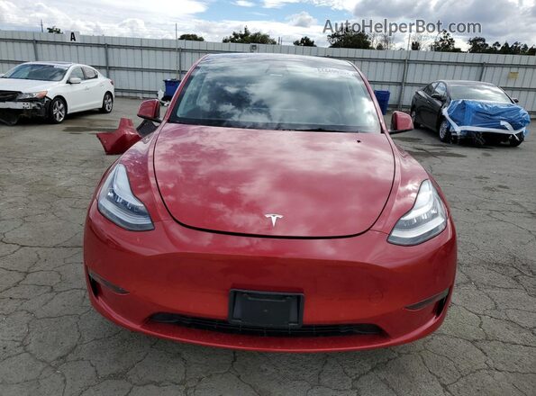 7SAYGAEE6NF314563 2022 TESLA MODEL Burgundy წინა ხედი