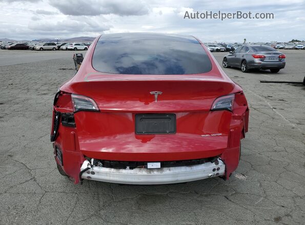7SAYGAEE6NF314563 2022 TESLA MODEL Burgundy უკანა ხედი