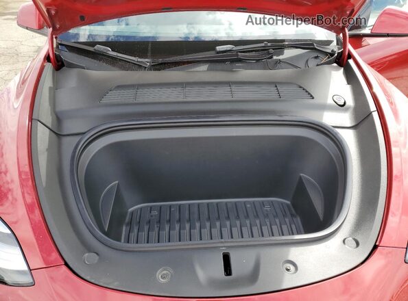 7SAYGAEE6NF314563 2022 TESLA MODEL Burgundy უკანა სალონის ხედი