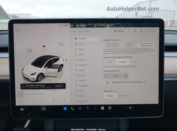 7SAYGAEEXNF519044 2022 TESLA MODEL Y Белый 