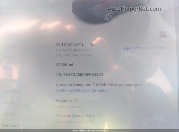 7SAYGAEEXRF060832 2024 TESLA MODEL Y Black 