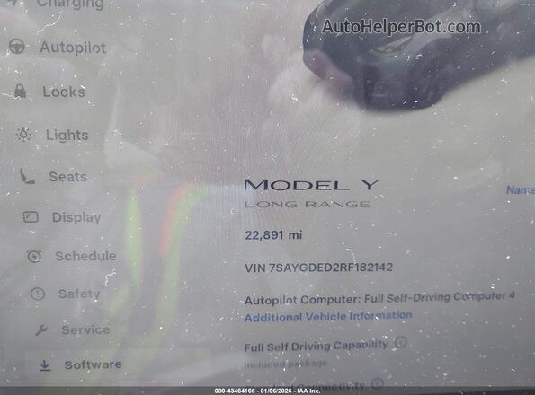 7SAYGDED2RF182142 2024 TESLA MODEL Y Black Rear seats view