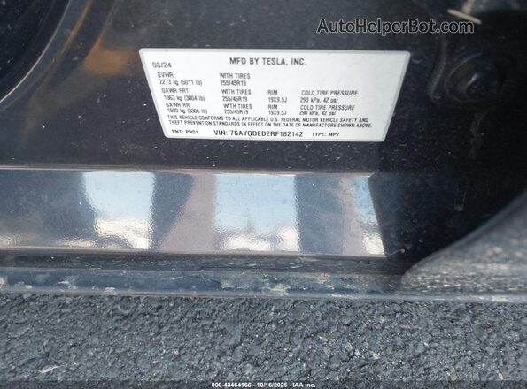 7SAYGDED2RF182142 2024 TESLA MODEL Y Black Engine compartment view
