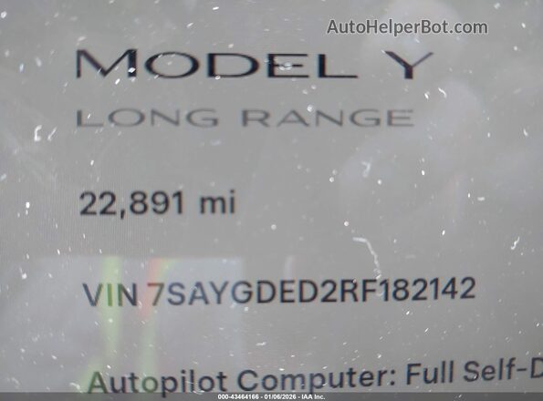 7SAYGDED2RF182142 2024 TESLA MODEL Y Black 