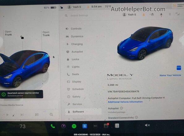 7SAYGDED4SA358479 2025 TESLA MODEL Y Dark Blue 