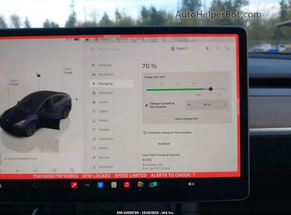 7SAYGDED7RF102852 2024 TESLA MODEL Y Black 