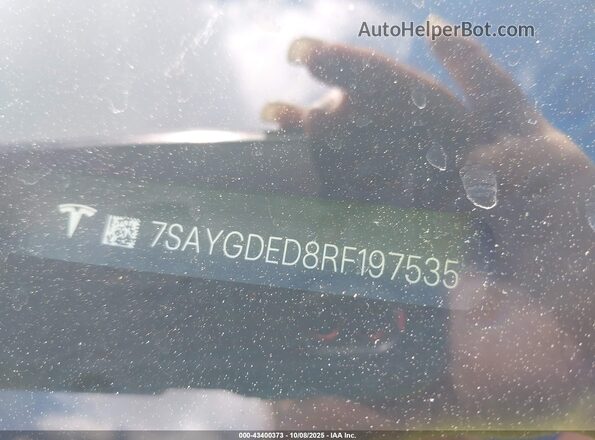 7SAYGDED8RF197535 2024 TESLA MODEL Y Gray ძრავის განყოფილების ხედი