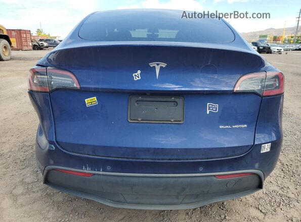 7SAYGDEE6NF545464 2022 TESLA MODEL Синий Вид сзади