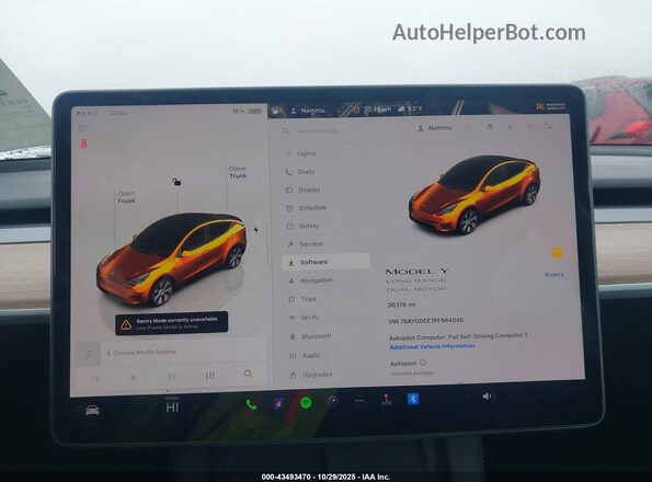 7SAYGDEE7PF664045 2023 TESLA MODEL Y Dark Blue 