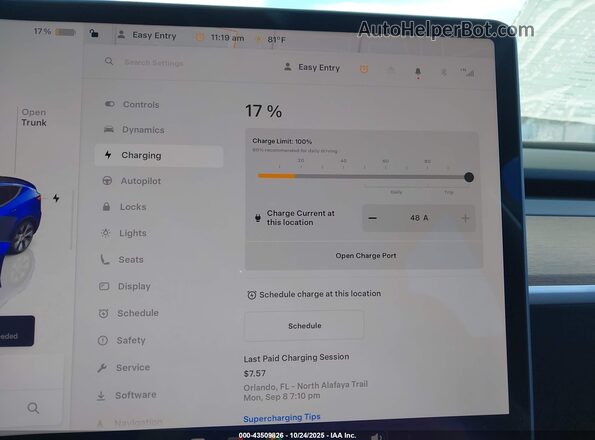 7SAYGDEE7RA265684 2024 TESLA MODEL Y Синий 