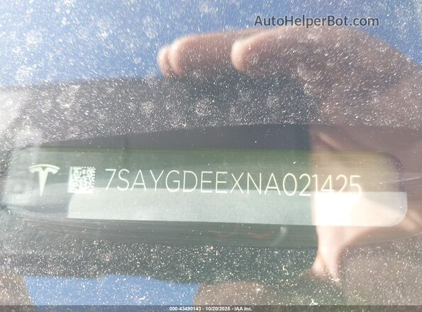 7SAYGDEEXNA021425 2022 TESLA MODEL Y Black 